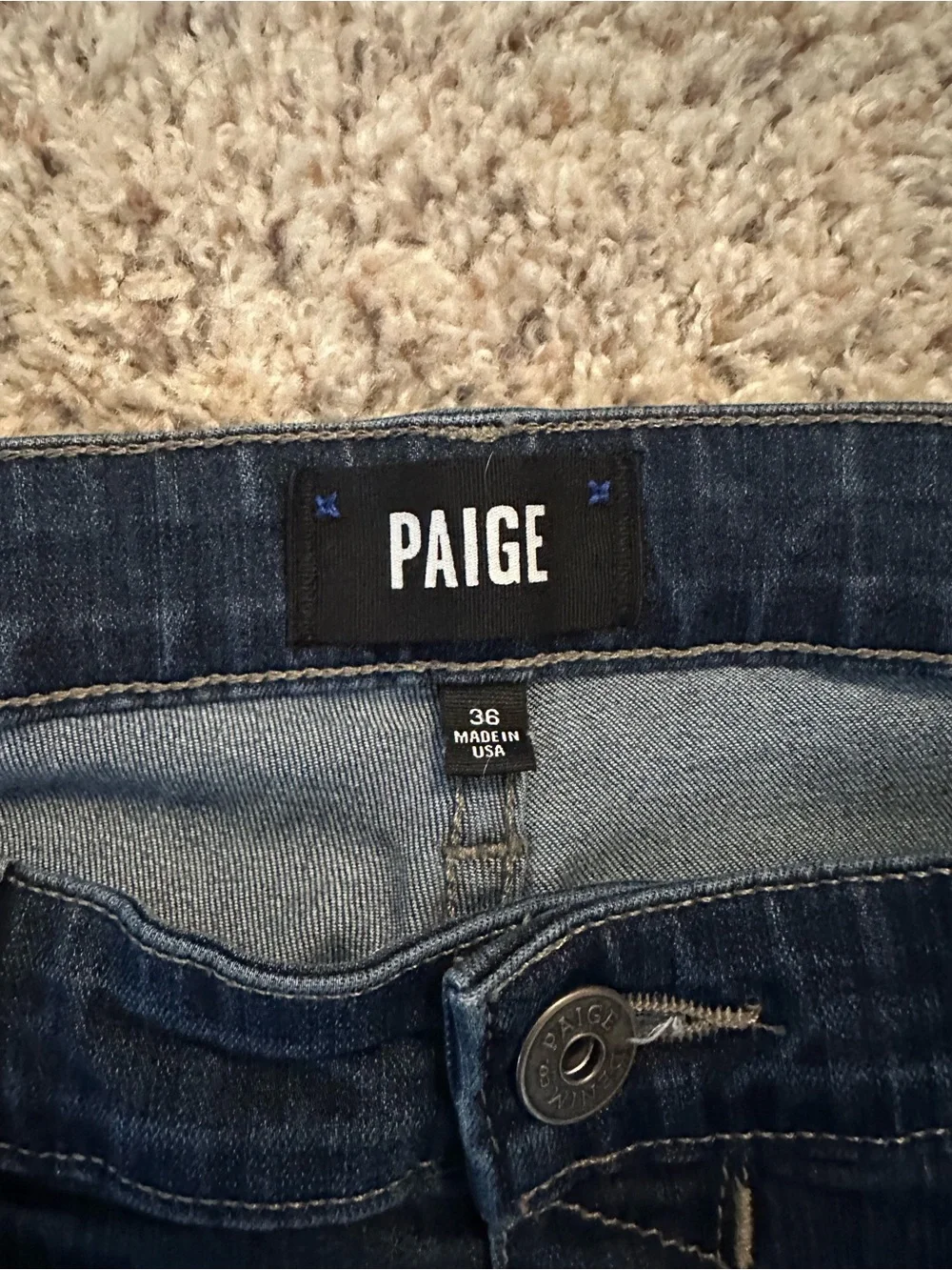 PAIGE “Federal” Men's Indigo Straight Jeans